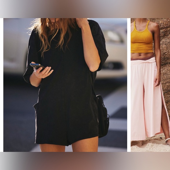 NWT Free People FP Movement Hot Shot Tee Romper - washed black - XS, S, M, L - Picture 4 of 7